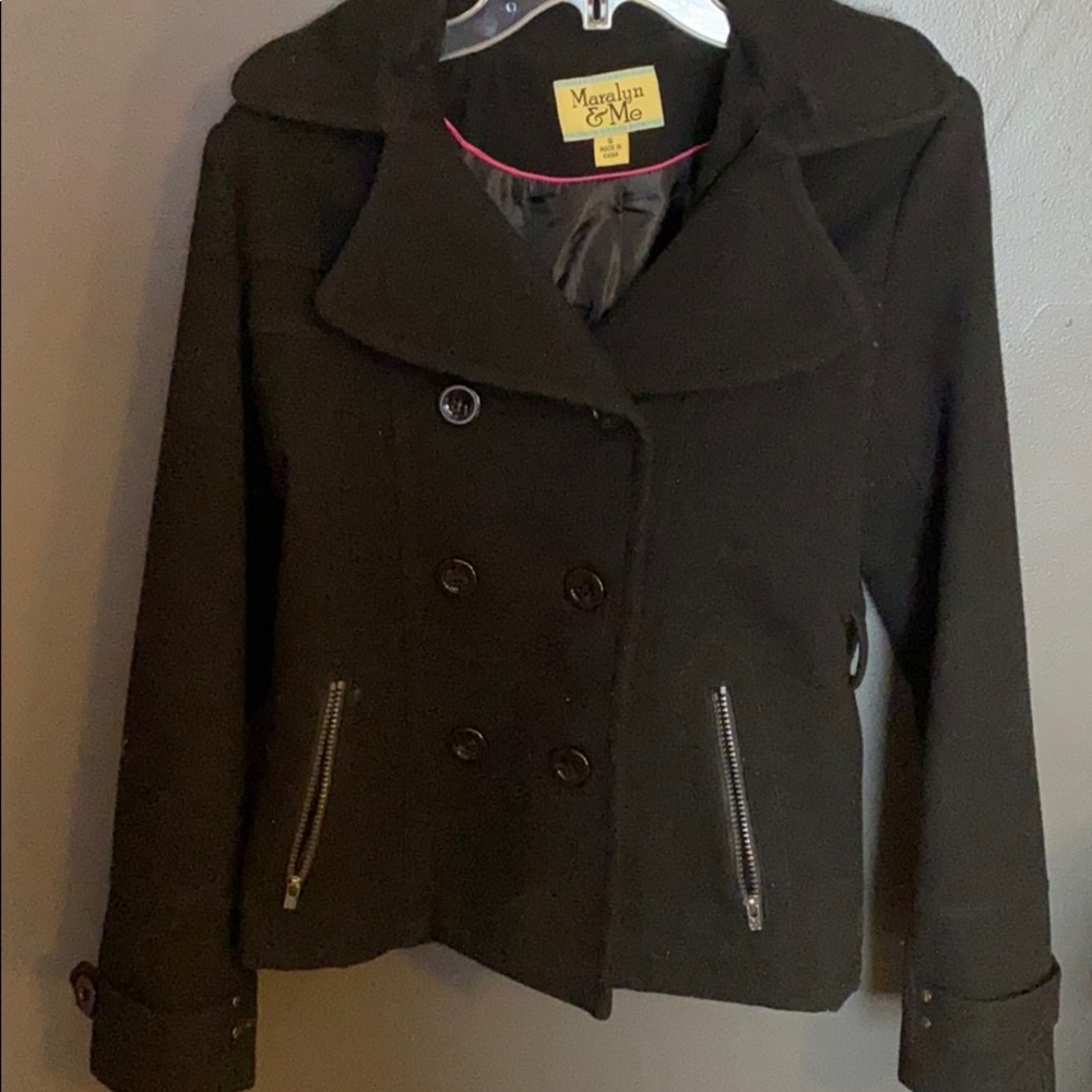 Hooded pea coat